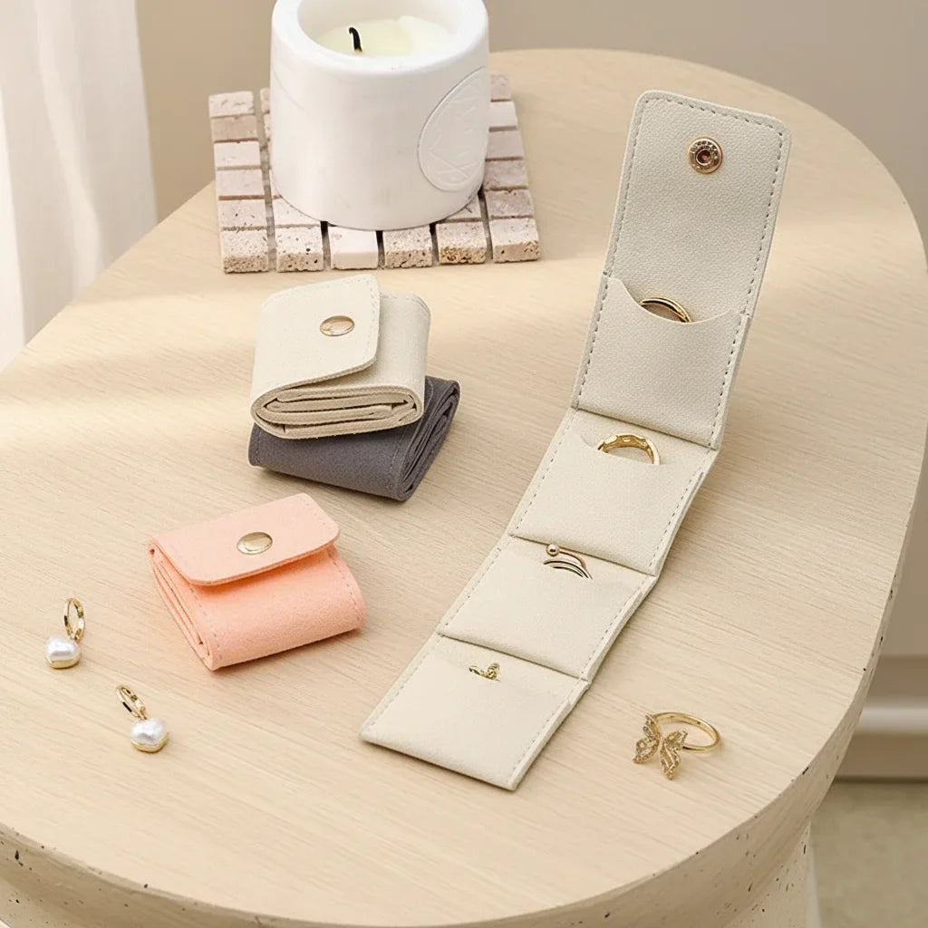 Fashion Velvet Jewelry Display & Storage Bag – Foldable Organizer for Rings, Necklaces & Earrings Travel Packing Case