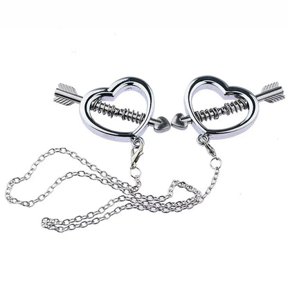 Stainless Steel Adjustable Nipple Clips — Erotic Breast Stimulation, Bondage Restraint Fetish BDSM Sex Toy for Women