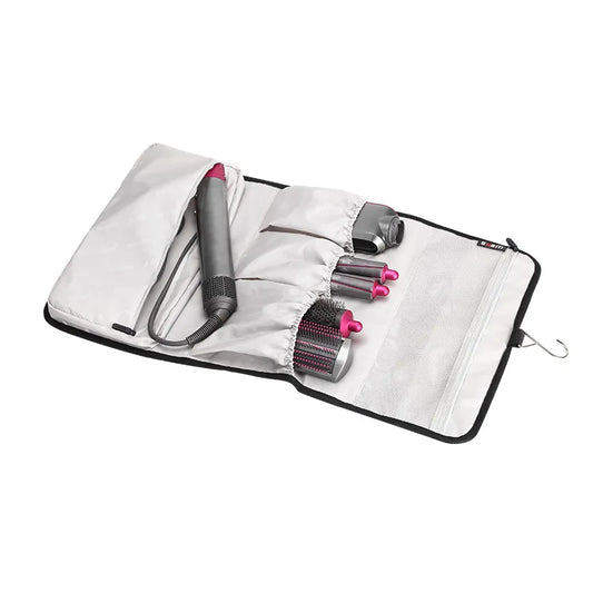 Large Capacity Hair Dryer Case – Dustproof Travel Storage Bag Organizer for Dyson Pre-Styling Dryer & Curling Barrels Pouch