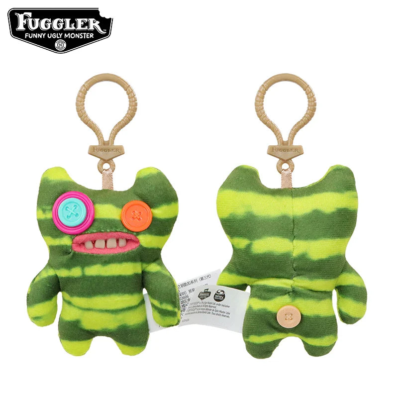 Original Fuggler Tooth Monster Keychain – Cute Wide-Eyed Plush Toy, Funny Ugly Monster Doll Pendant Gift