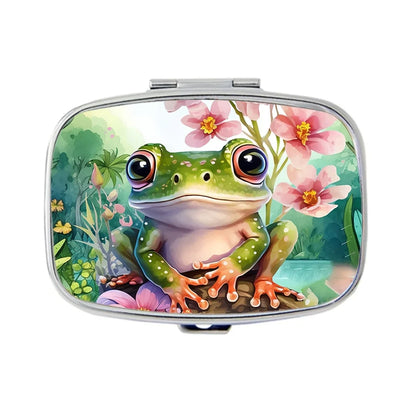 Travel Metal Organizer – Small Colored Medicine & Jewelry Storage Case for Home