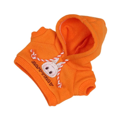 17cm Labubu Clothes - Heart-Beating Sweatshirt for Macaron Labubu Dolls