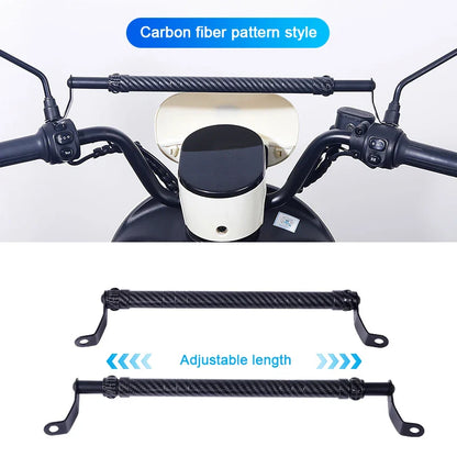 SEAMETAL Motorcycle Handlebar Extension & Phone Holder – Carbon Fiber Balance Bar for Electric Vehicles