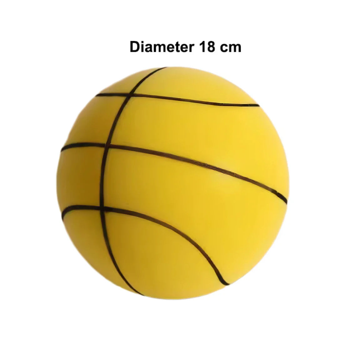 Silent Basketball — Quiet, High-Density Soft PU Foam Squeezable Ball — Indoor Mute Bouncing Sports Toy for Kids