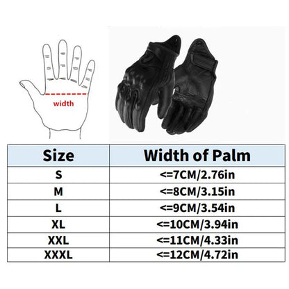 3XL Goatskin Leather Motorcycle Gloves – Men & Women Moto Gloves for Electric Bikes