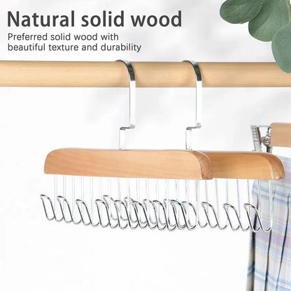 Multi-Hook Bra and Accessory Hanger - Versatile Wardrobe Organizer for Women's Bras, Scarves, Ties, and Belts