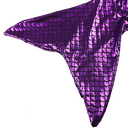 Cosplay Mermaid Tail Costume for Kids — Elastic Swimwear for Girls, Quick-Dry Swimming & Party Use