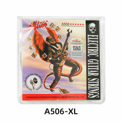Alice A506 Electric Guitar Strings Set — Steel Core, Nickel-Plated Alloy Wound (008-038 / 009-042 / 010-046)