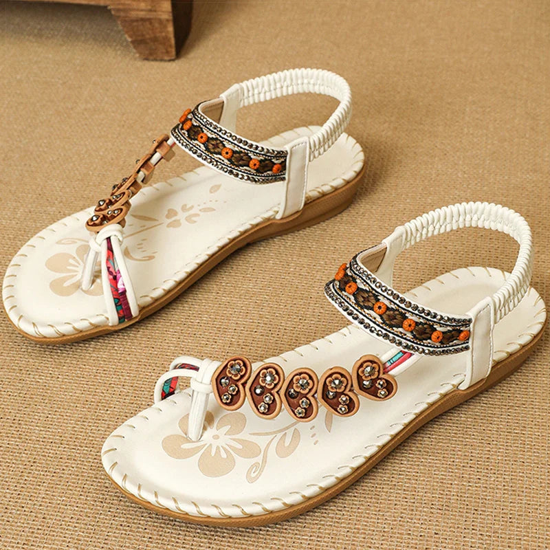 2025 Women’s Bohemia Sandals – Summer Flip Flops, Low Heel Beach Shoes & Casual Footwear