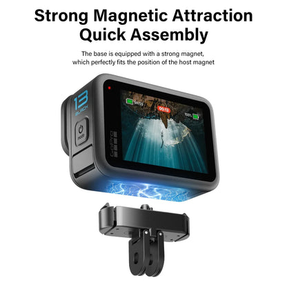 Magnetic Quick Release Adapter Mount for GoPro Hero 13 Black – Foldable Tripod Base Camera Mount Accessories