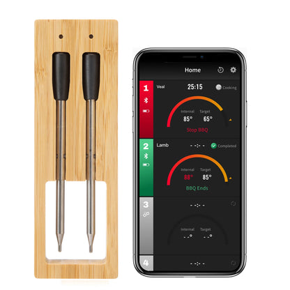 Bluetooth Wireless Meat Thermometer: Newest Kitchen Cooking Tool for Oven, Grill, BBQ - Accurate Steak Temperature Meter with Barbecue Accessories