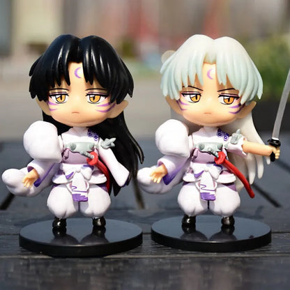 New Inuyasha Anime Figure Set – Higurashi, Kagome, Miroku & Sesshoumaru Q-Version PVC Action Dolls, Toys & Gifts for Kids