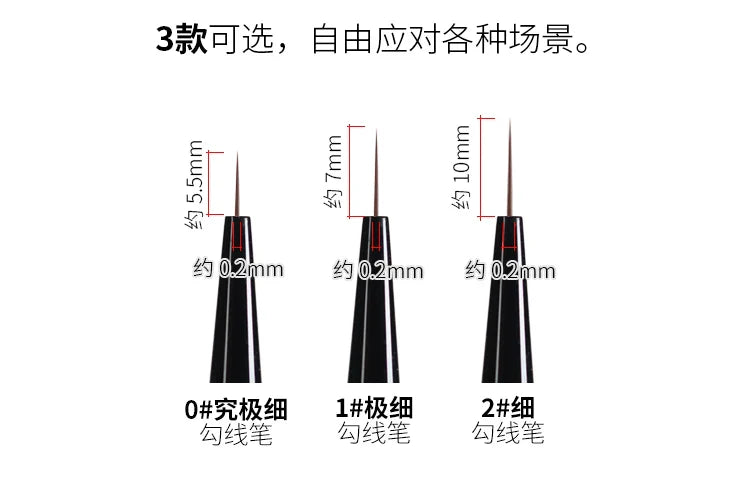 RAYSTUDIO Ultra-Fine Modeling Brush Set – #0 #1 #2 Outline Pens for Hobby, Coloring & Script Detailing
