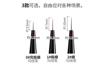 RAYSTUDIO Ultra-Fine Modeling Brush Set – #0 #1 #2 Outline Pens for Hobby, Coloring & Script Detailing