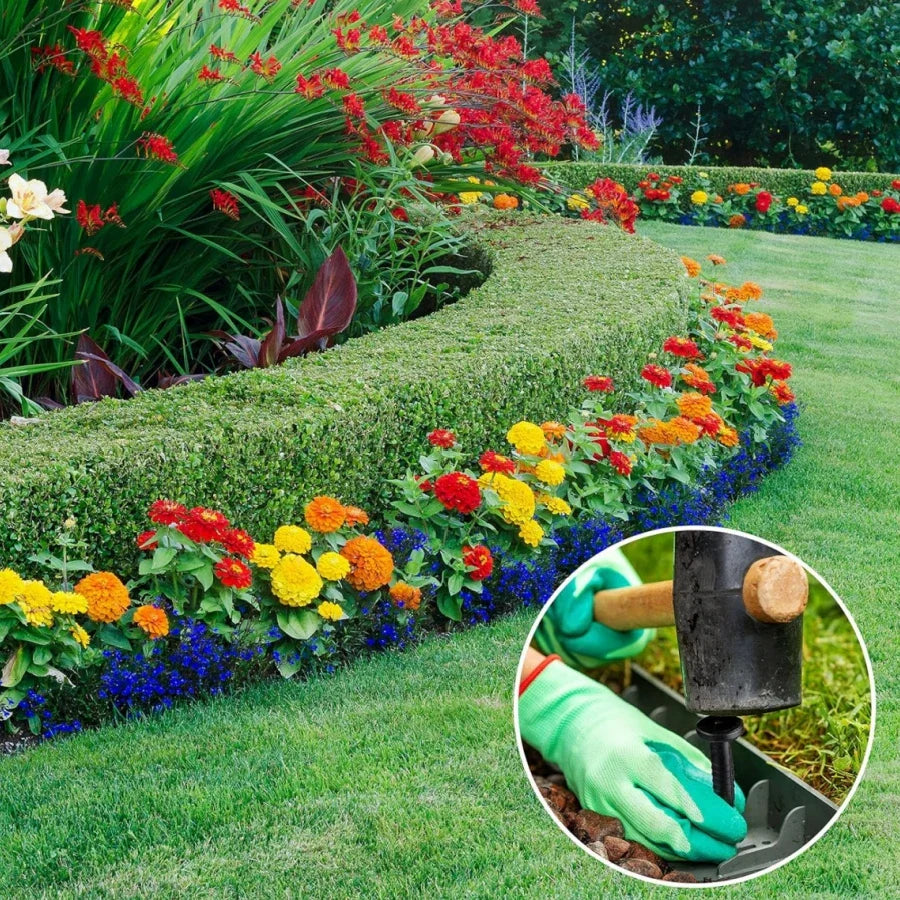 50PCS 20cm Plastic Lawn Stakes – Garden Anchoring Spikes for Landscaping, Paver Edging & Weed Barriers