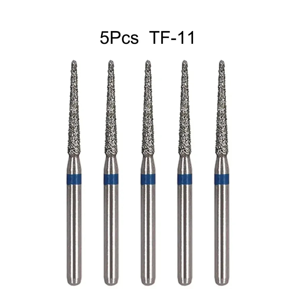 5pcs Dental Diamond Burs Drill FG 1.6mm – High-Speed Handpiece Burs for Polishing & Whitening