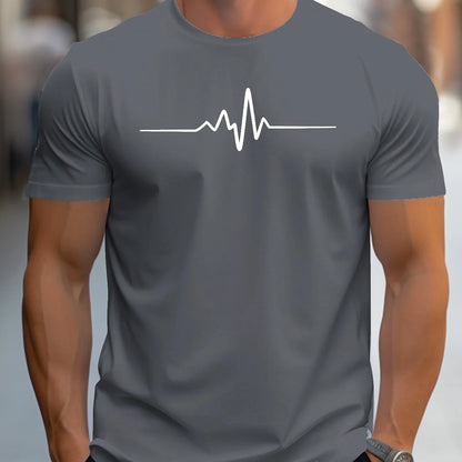 Men's 100% Cotton Summer T-Shirt – Creative Graphic Printed Slim Fit Casual Sports Round Neck Short Sleeve Top
