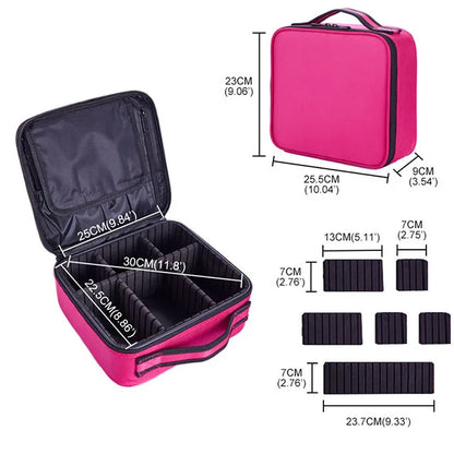 New Waterproof Makeup Bag for Women – Travel Cosmetic Case with Beauty Brush Storage & Embroidery Tool Organizer