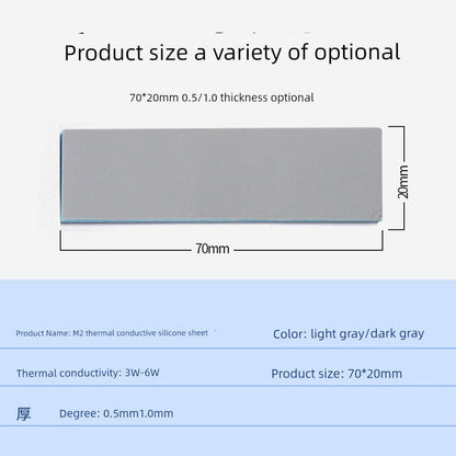 M.2 2280 SSD Silicone Thermal Pad & Grease – Heat-Conductive Cooling Sheet for CPU, GPU, Graphics Card & Phone Screens