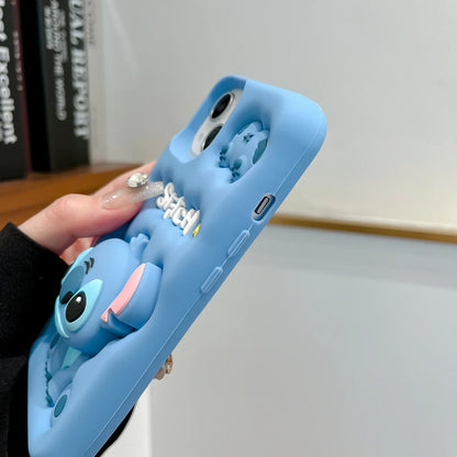 3D Kitty Face Phone Case — Soft Silicone Cartoon Grip Tok Holder for iPhone 11-16 Pro Max