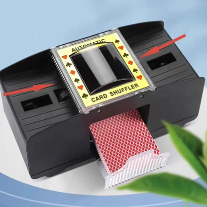 Automatic Playing Card Shuffler – Portable Poker Mixer & Sorter Machine with Battery for Travel, Home & Party