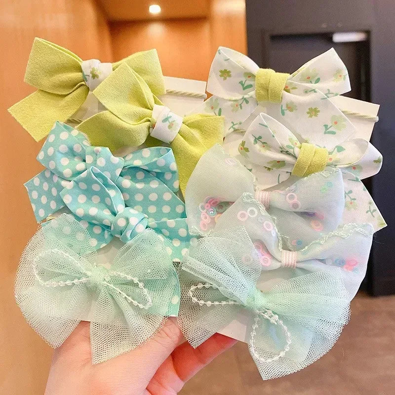 10 Pcs Baby Girl Flower Hair Bands Set – Cute Colorful Soft Scrunchies Ponytail Holders for Kids