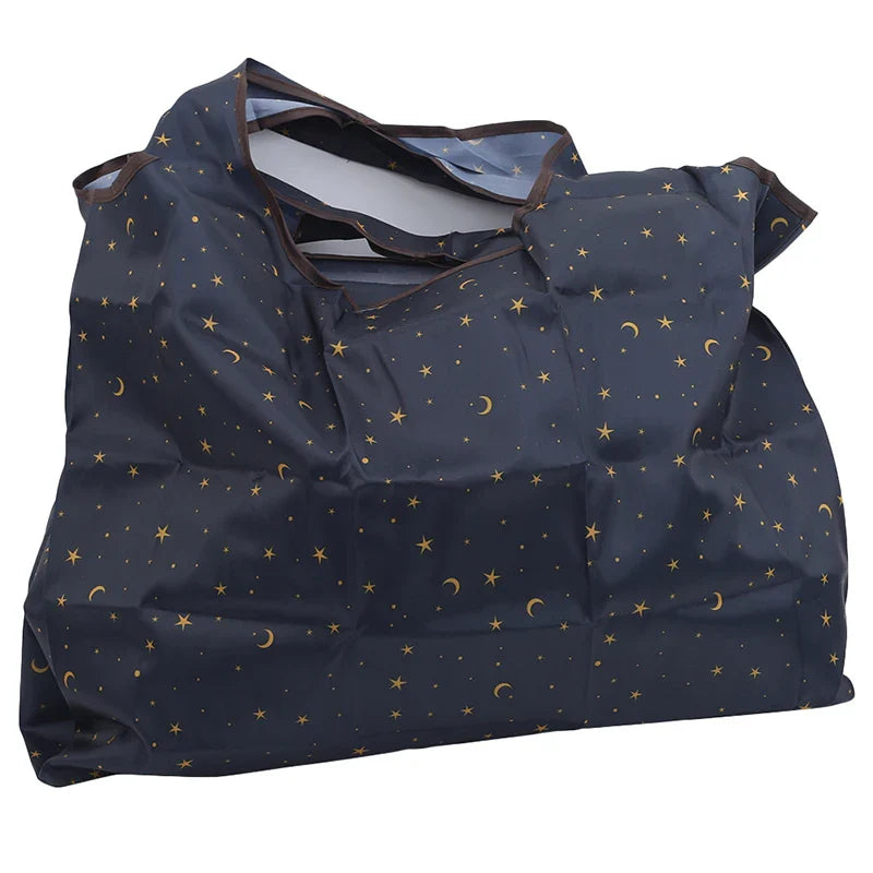 Thick Foldable Reusable Shopping Bag – Large Capacity Waterproof Eco-Friendly Grocery Storage Tote with Shoulder Strap for Supermarket & Travel Use