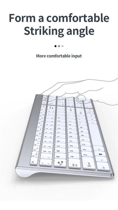 Bluetooth 5.0 & 2.4G Wireless Keyboard and Mouse Combo – Mini Multimedia Set for Laptop, PC, TV, iPad, MacBook, Android