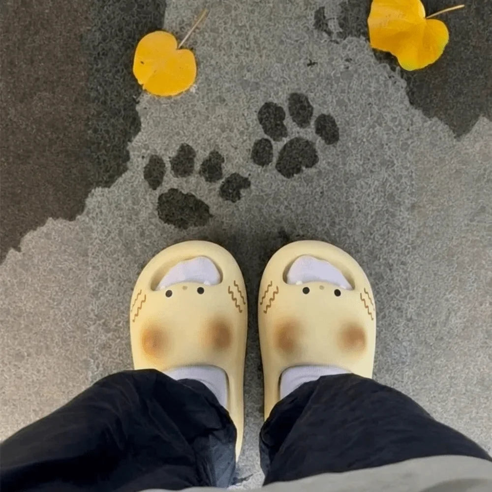 Women's Cat Paw Slippers - Waterproof Closed-Toe Soft Anti-Slip Home Shoes