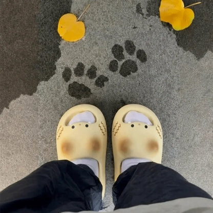 Women's Cat Paw Slippers - Waterproof Closed-Toe Soft Anti-Slip Home Shoes