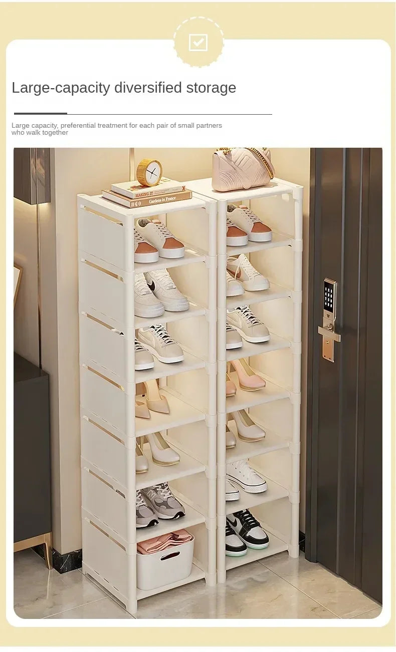 Stackable Shoes Rack Organizer – Multi-Layer Adjustable Shoe Cabinet for Space Saving Home Storage