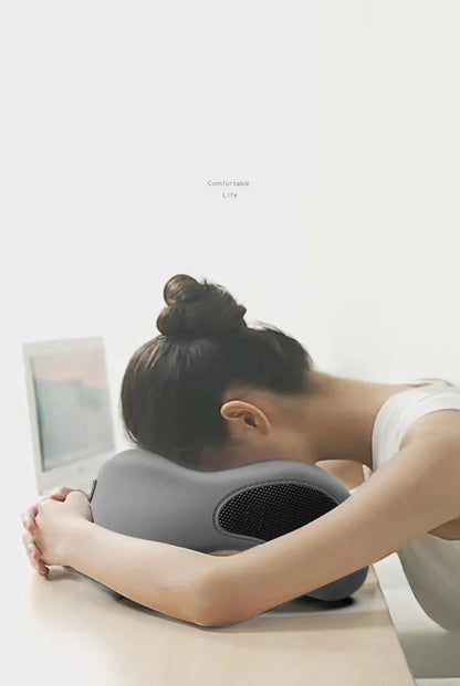 Multifunction U-Shaped Neck Pillow – Soft Slow Rebound Travel Pillow for Sleeping, Cervical Support & Massage