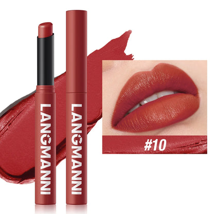 12-Color Matte Lipstick Pencil – Waterproof, Long-Lasting Non-Stick Lip Stain Tint Nude Makeup Pen
