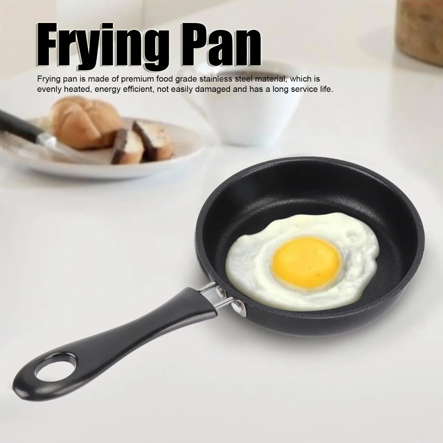 12–20cm Mini Non-Stick Frying Pan – Thickened Stainless Steel Skillet for Gas & Induction Cooking