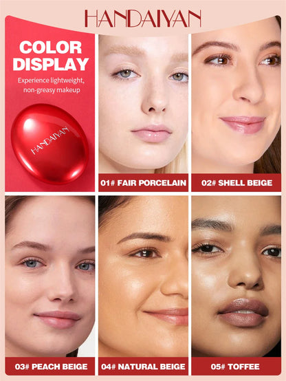 Air Cushion Foundation – Light Natural Moisturizing Concealer, Whitening, Oil-Control, Long-Lasting Base Makeup for Women (Korean Cosmetic)