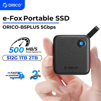 ORICO Portable USB 3.2 Gen2 External SSD for iPhone 15/Pro, Windows & Mac – Ultra Fast Lightweight Solid State Drive