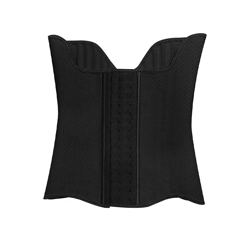 25 Steel Bones Angel Wing Latex Waist Trainer – Women’s Corset Body Shaper for Abdominal Toning & Post-Workout Contraction