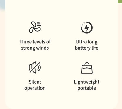 Portable Mini USB Fan – Handheld & Desktop Fan with Phone Holder, 3-Speed Adjustable Wind, Long Battery Life, Multi-Function Cooling Fan