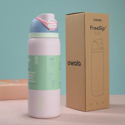 Owala Cup Vacuum Flask – Stainless Steel Thermal Mug for Hot & Cold Drinks, Coffee Tumbler & Thermos