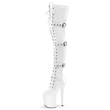 20cm Women’s Platform Dance Boots - High-Heeled Round-Toe Waterproof Performance Boots