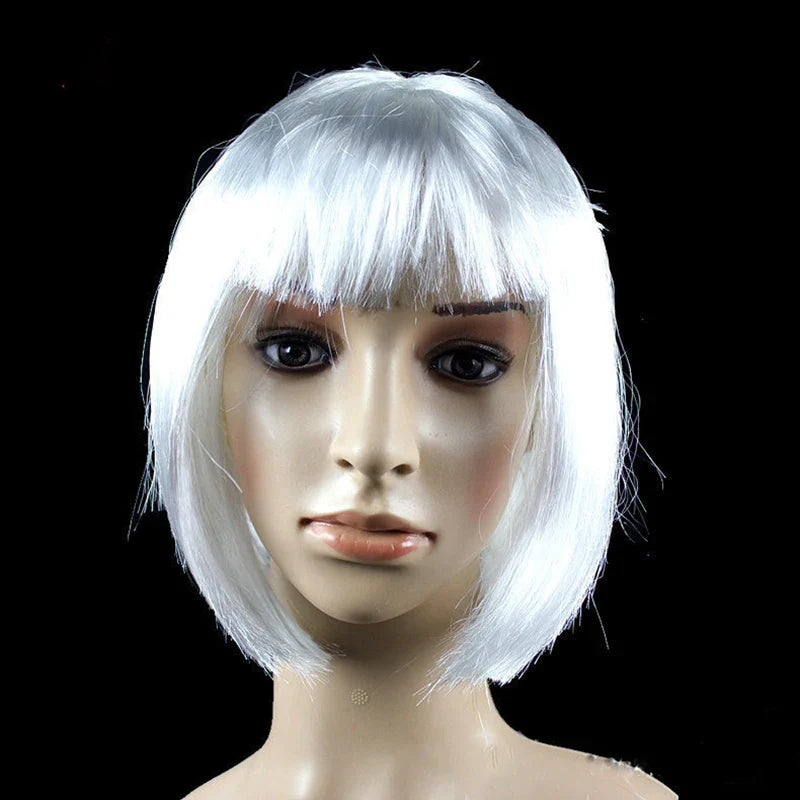 Pretty Short Bob Wig for Women – Natural Fashion Synthetic Wig for Halloween, Cosplay, Anime, and Daily Party Wear