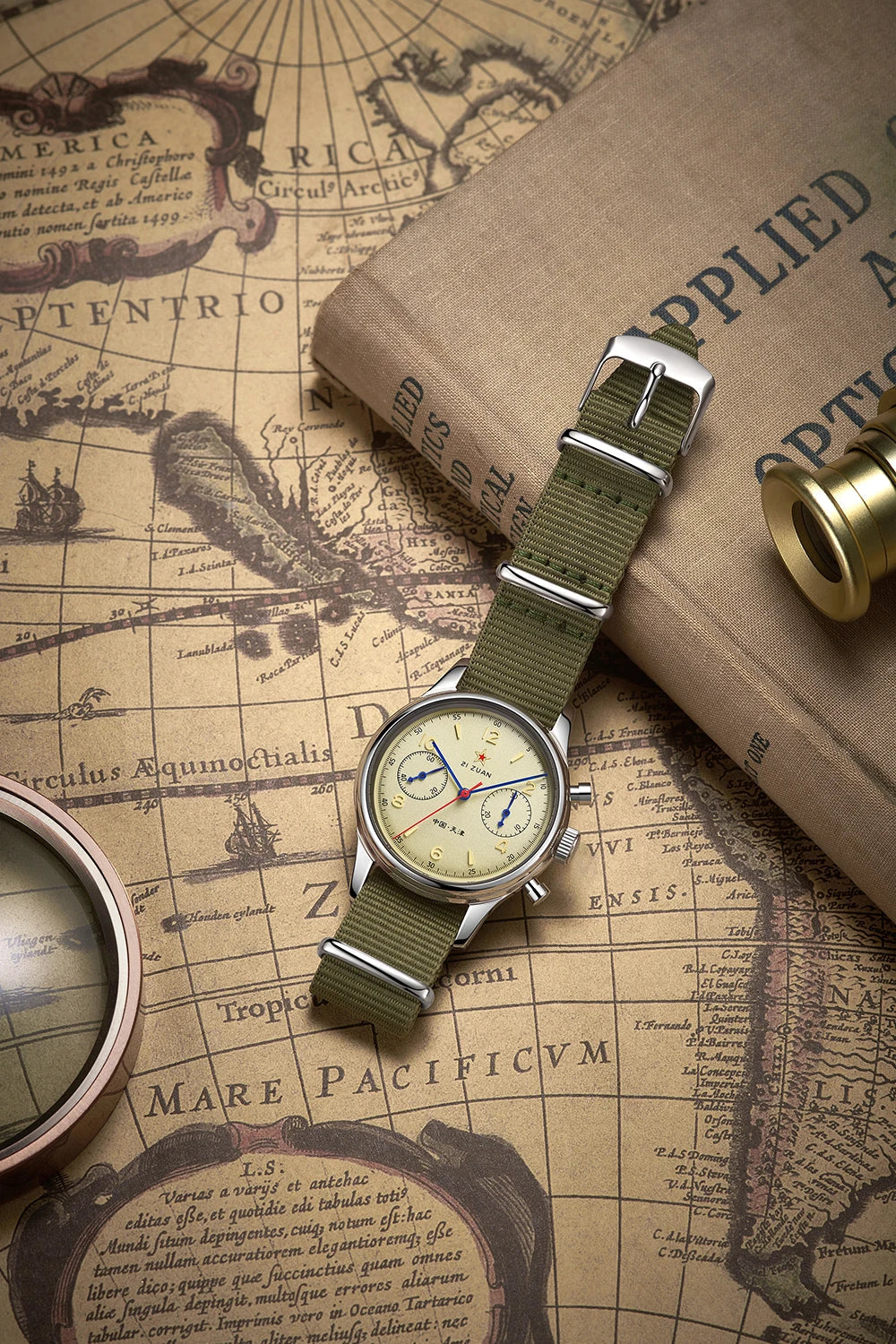40mm 1963 Pilot Aviation Mechanical Chronograph — Original Seagull ST1901 Movement Men's Sapphire Vintage Watch