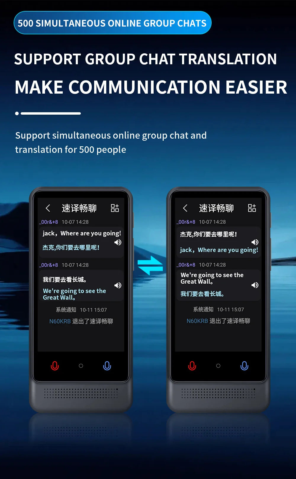 Intelligent Offline Translator – 137 Languages, AI ChatGPT Translation Device for Polish, Ukrainian, Turkish, Russian & More
