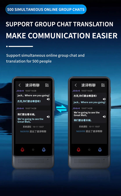 Intelligent Offline Translator – 137 Languages, AI ChatGPT Translation Device for Polish, Ukrainian, Turkish, Russian & More
