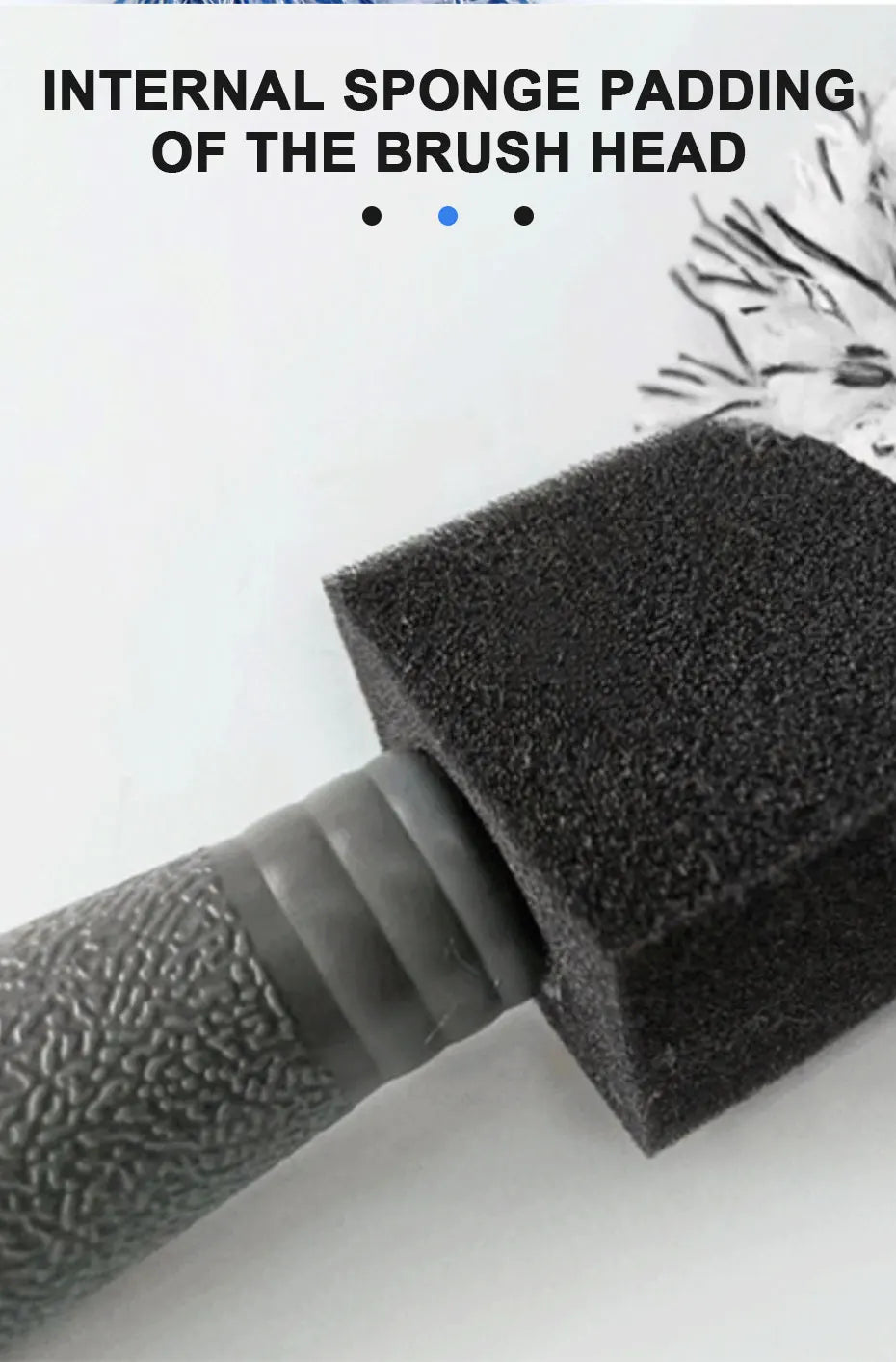 SEAMETAL Car Wheel & Tire Cleaning Brush – Portable Plush Hub Brush for Car Detailing and Dust Removal