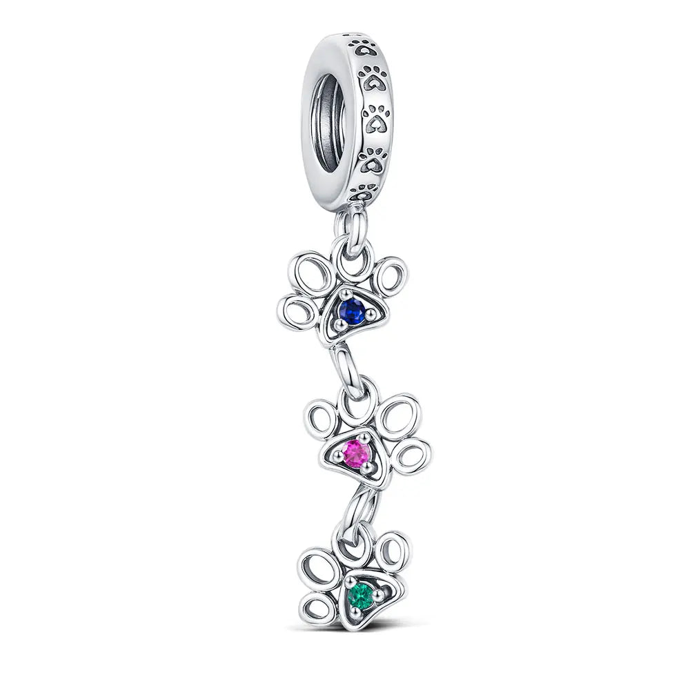 925 Sterling Silver Robot & Sea Turtle Charms Pendant — Moon Bead Bracelet Accessory, DIY Fashion Jewelry Gift for Women