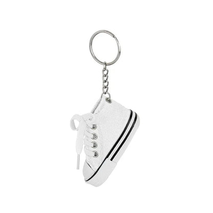 12-Piece Mini Shoe Keychains – Cloth Material Shoe Key Rings Set