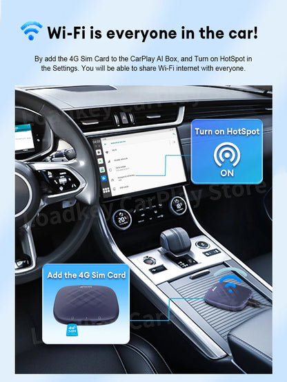Carlinkit CarPlay AI Box — Qualcomm 6125 8-Core, Android 13, Wireless & Wired CarPlay, Android Auto for OEM Cars