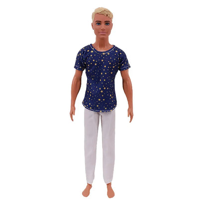 1/6 Boyfriend Doll Clothes Set — High-Quality Sparkling Top & Pants with Wool Hat for Ken Dolls