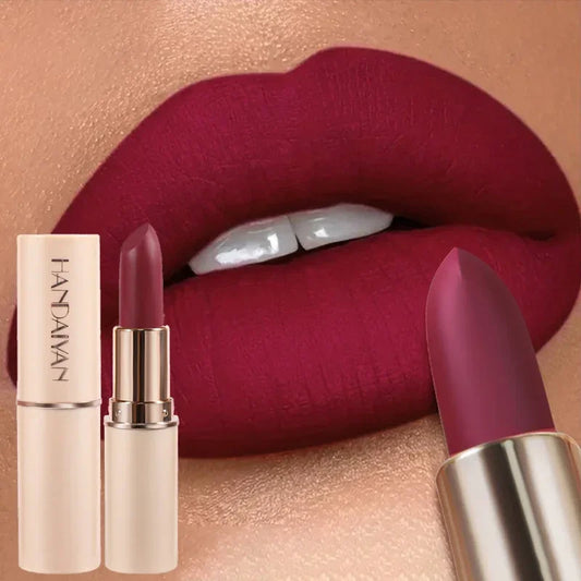 Deep Red Matte Lipstick – 8 Colors, Waterproof, Non-Stick Cup, Velvet Lip Balm, Dark Red Lipsticks for Easy Application